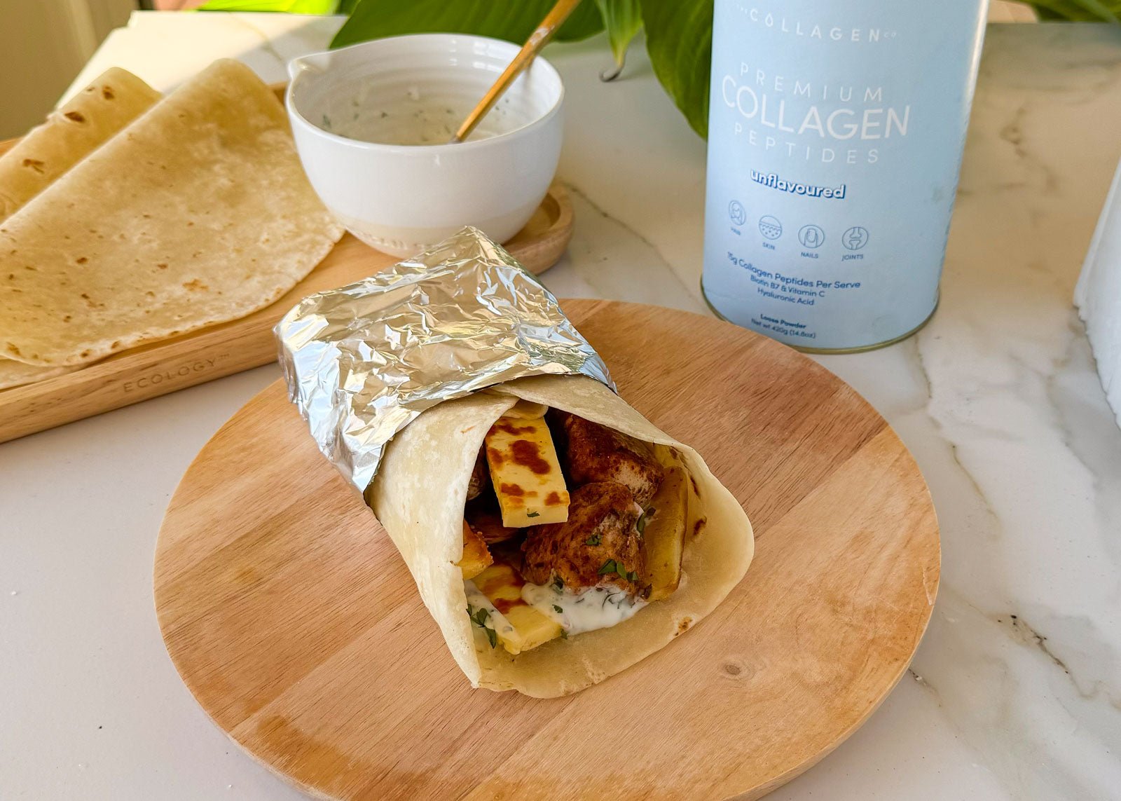 Chicken Halloumi Wraps - The Collagen Co.