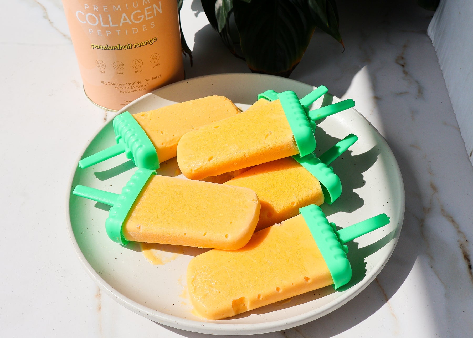 Frozen Mango Pops - The Collagen Co.