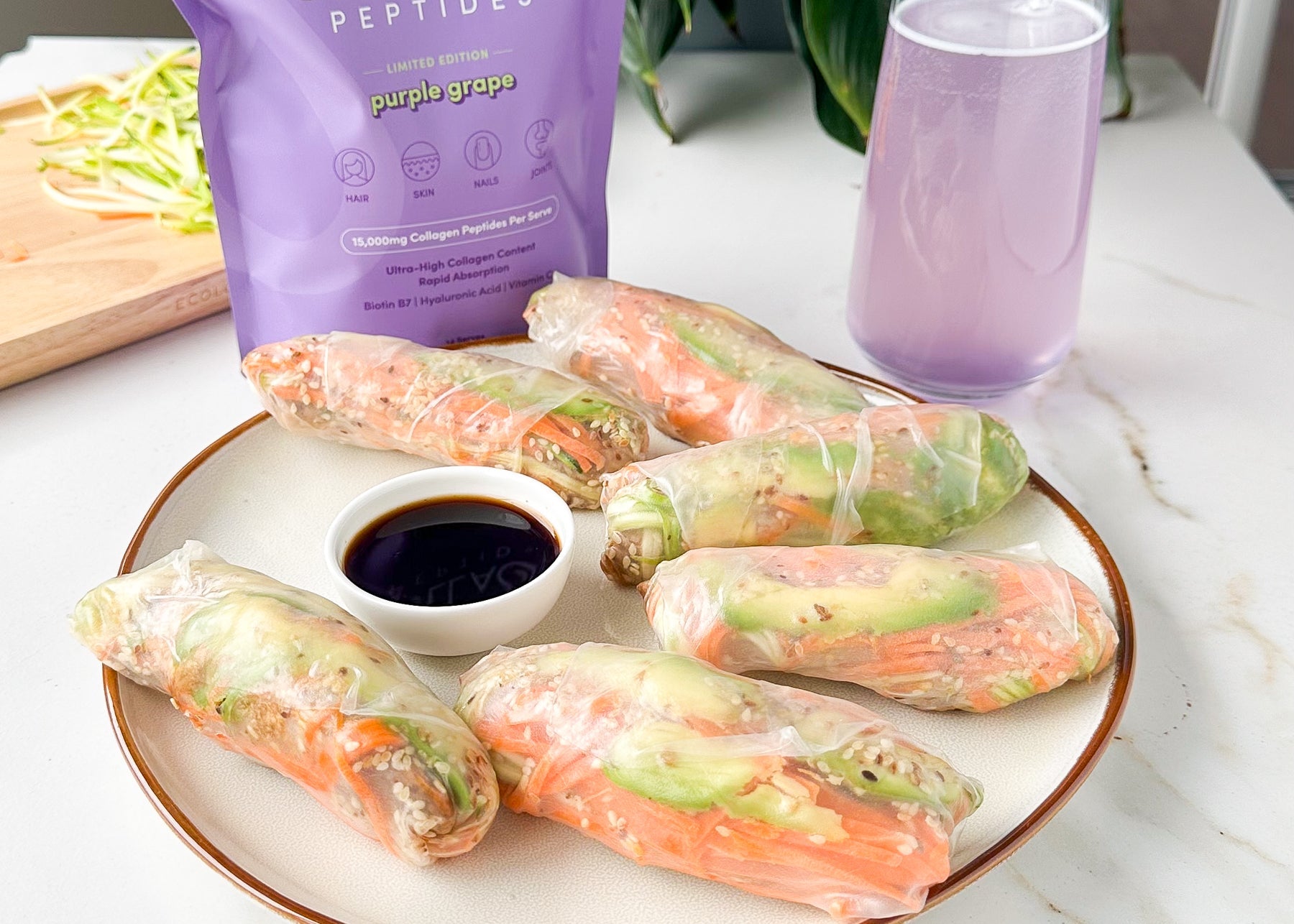 Teriyaki Chicken Rice Paper Rolls - The Collagen Co.