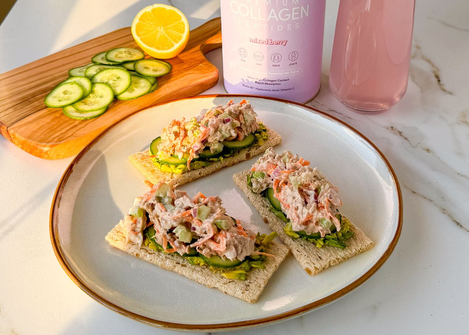 Tuna salad crackers - The Collagen Co.